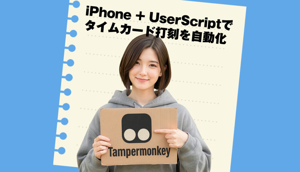 iOS版のTampermonkeyが登場したので出退勤時のタイムカード打刻(ジョブカン)を自動化してみたよ！というお話